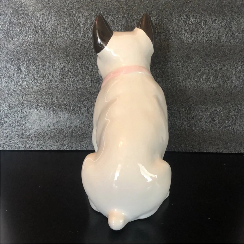Ceramic Dog Figurine - Black and White